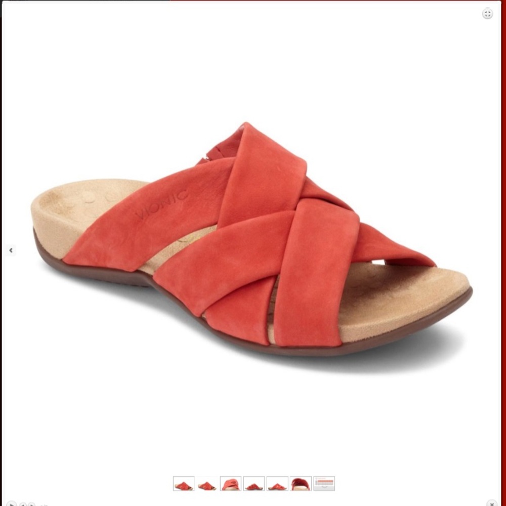 Cherry Red Vionic Juno Slide